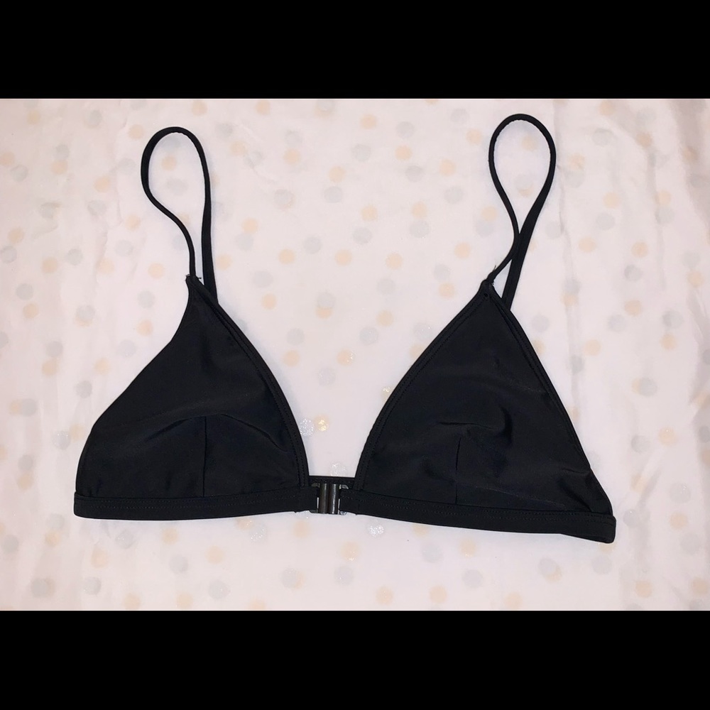 Black triangle bikini top